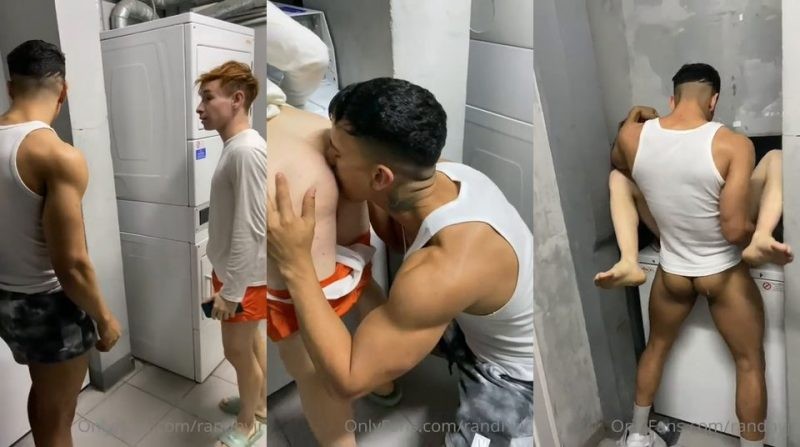 randnyjr - hot fuck with the neighbor in the laundromat - OnlyGayPorn
