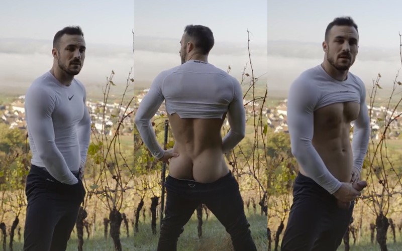 baghira2 - jerking off outside - OnlyGayPorn