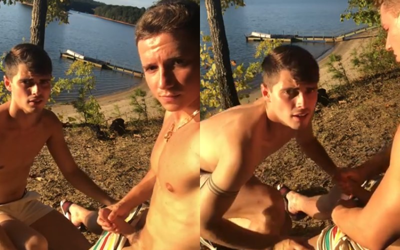 Ben Masters watches Ryan Macgregor jerk off by the lake - BenMastersxxx - OnlyGayPorn