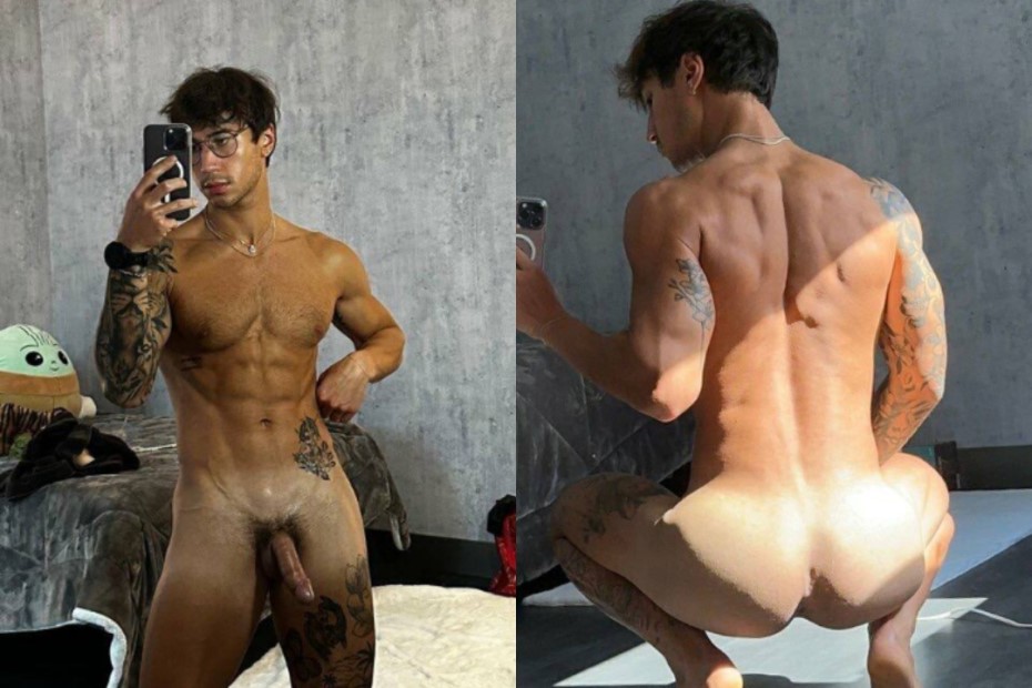 Evan Lamicella shows off his dick and ass - OnlyGayPorn