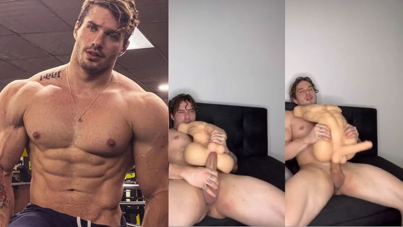 Bodybuilder Gerardo Sacco (gerar27) fucks a toy with his huge cock - OnlyGayPorn