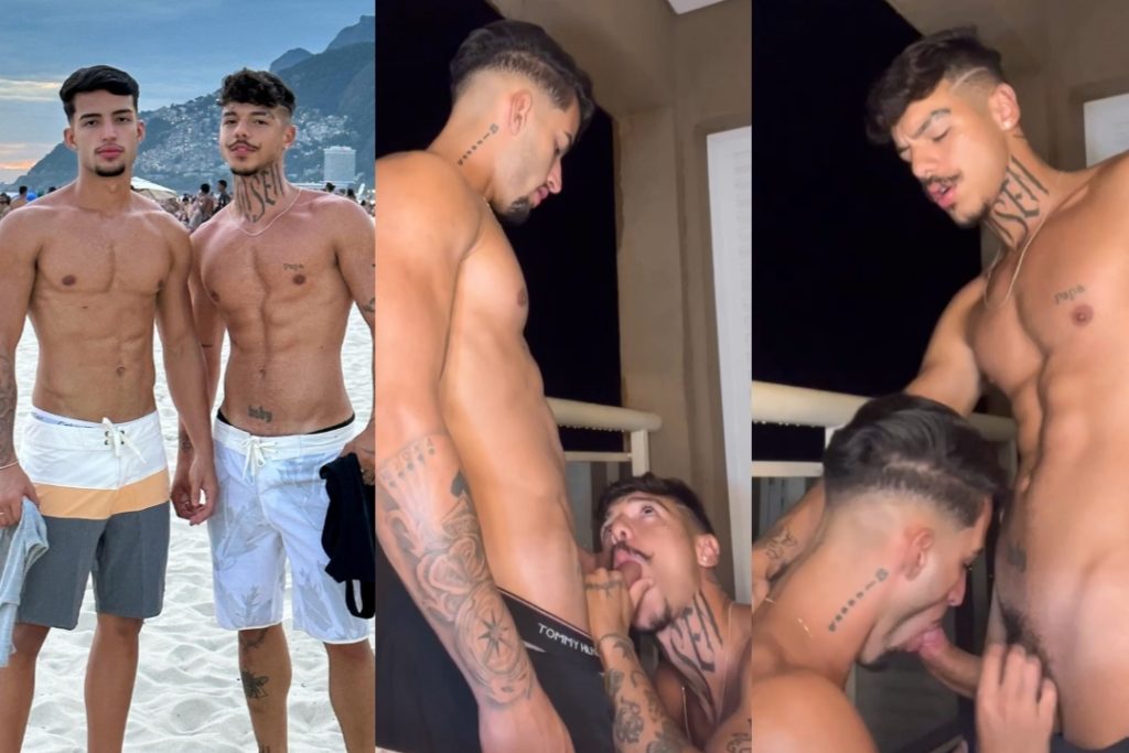 Hot brazilian influencers Rysilveira and Fabuus suck eachother - OnlyGayPorn