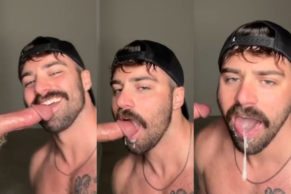 Jordan sucks a cock through a gloryhole and swallows a load - brandtsboys - OnlyGayPorn