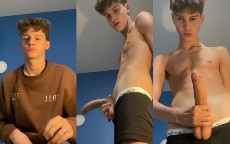 Twink Jackk_101 jerks his big cock and cums - OnlyGayPorn