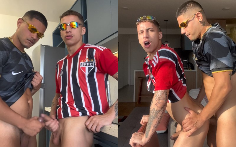 Leonardo Safra - fucking with our football jerseys still on - OnlyGayPorn