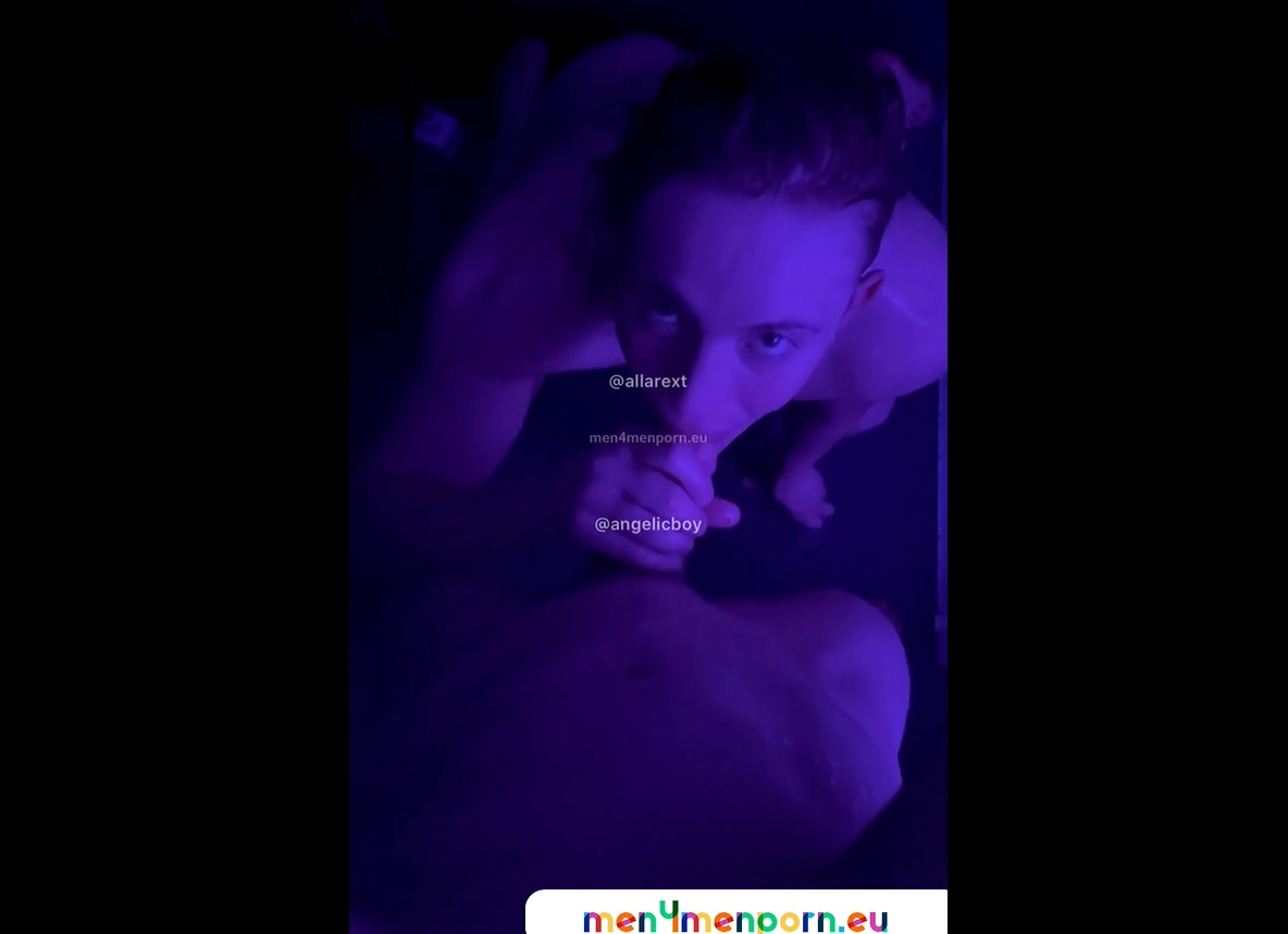 Angelicboy sucks Allarext in the shower - OnlyGayPorn