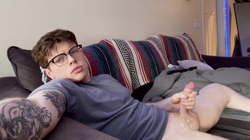 Jerking off hard and cumming - Cowboycarter99 - OnlyGayPorn
