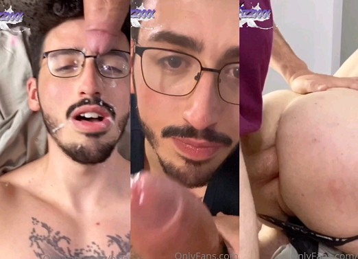 Bearded received Loads Of Cream On His Face - OnlyGayPorn