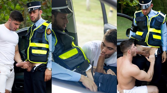 Daniel Montoya Fucked by Traffic Officer big dick - OnlyGayPorn