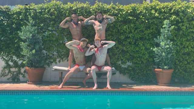 Outdoor 4way - Max Lorde, Jax Thirio, Dakota Payne and Devyn Pauly - OnlyGayPorn
