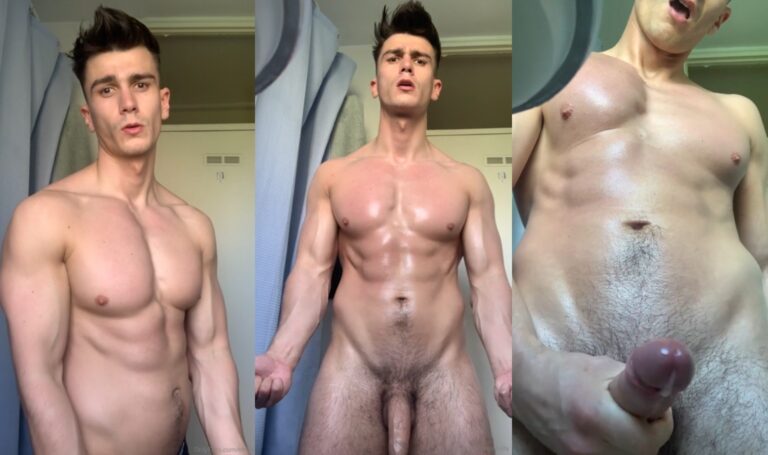 Nlife Hot Personal trainer - cumshot in gym bathroom - round 1 - OnlyGayPorn