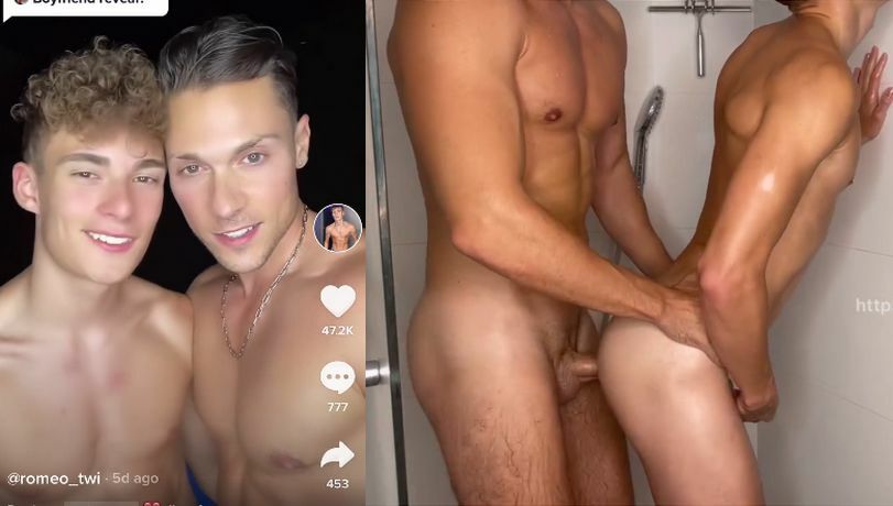 Romeo Twink and ValentinoBoy fuck in the shower - OnlyGayPorn