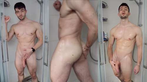 Brammster - Jerking in the shower - OnlyGayPorn
