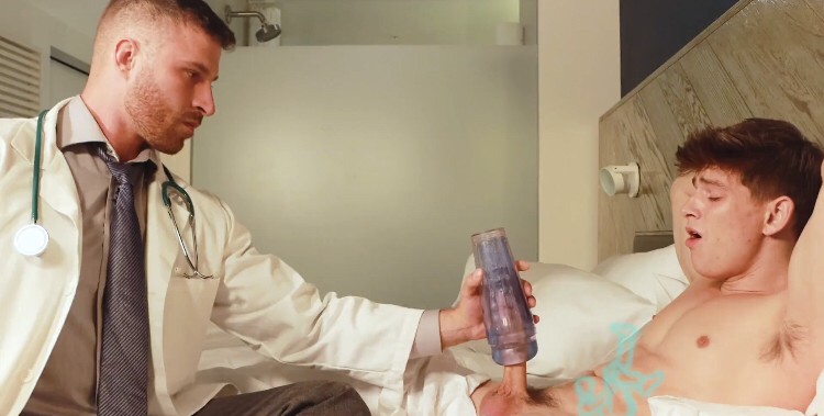 Reno Gold and his "Doctor" Ryan Ellis (Ryanellis1) jerk off with toys - OnlyGayPorn