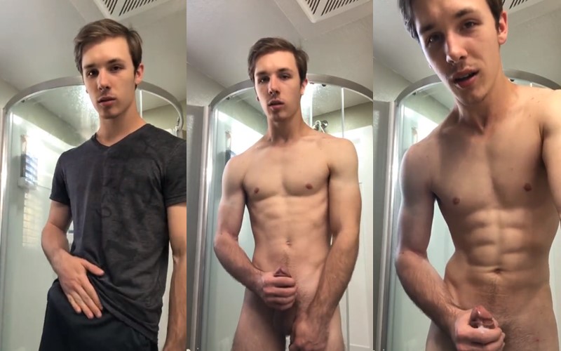 Justinjnudes jerks off in the bathroom - OnlyGayPorn