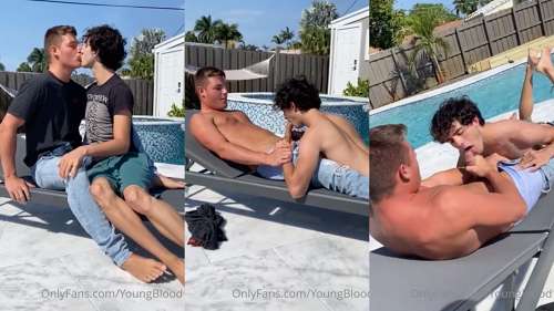 Kegan Keller - Getting a pool side blowjob from youngblood19 - OnlyGayPorn