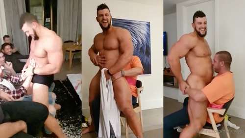 Nath Wyld strips at party - OnlyGayPorn