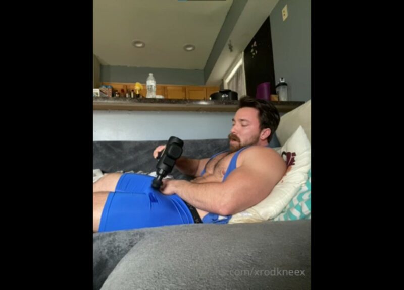Fooling around with a massage gun and cumming in my underwear Rodney Hughson XRodkneeX - OnlyGayPorn
