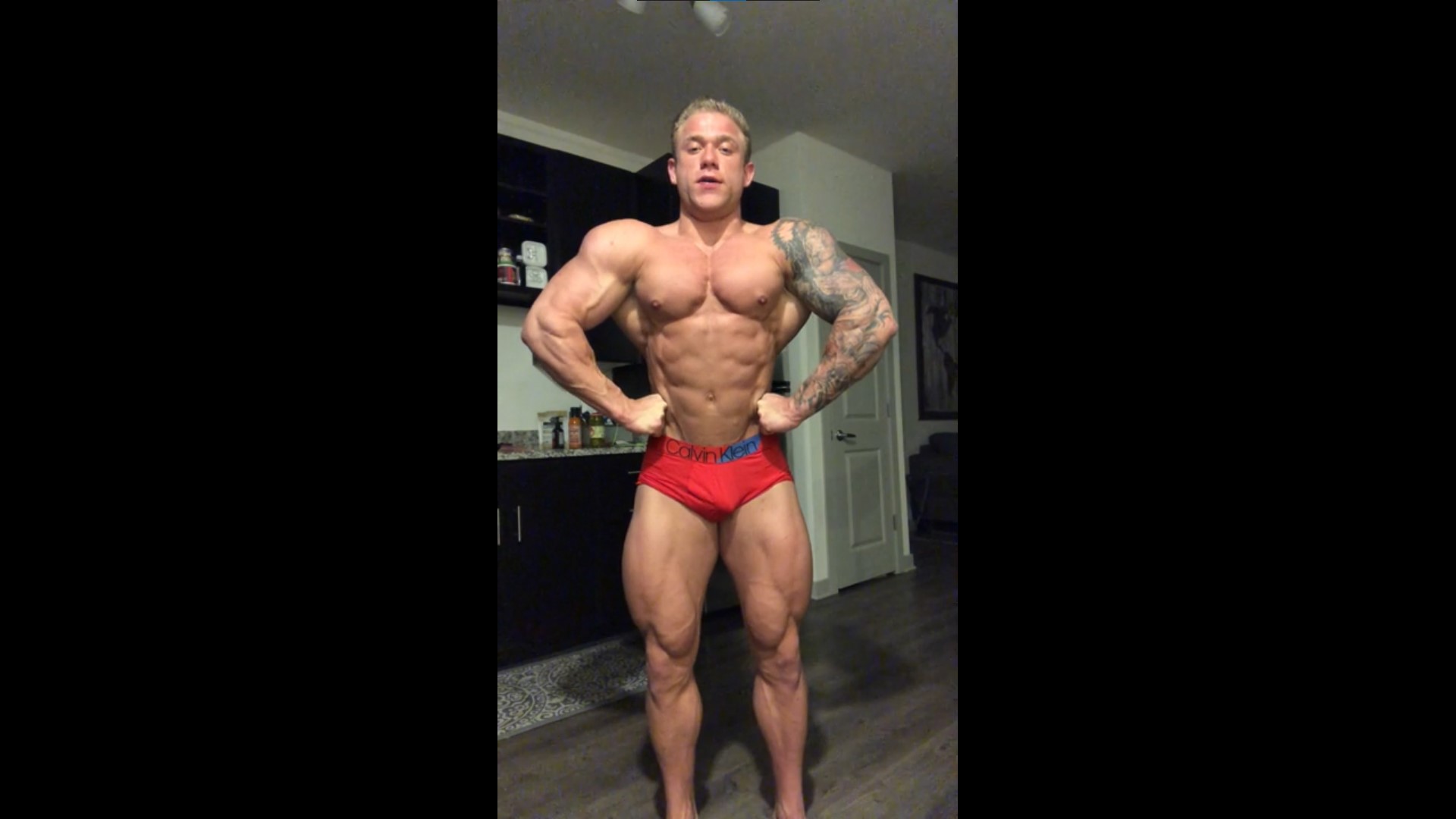 Flexing hard in my underwear Jake Daniel - OnlyGayPorn