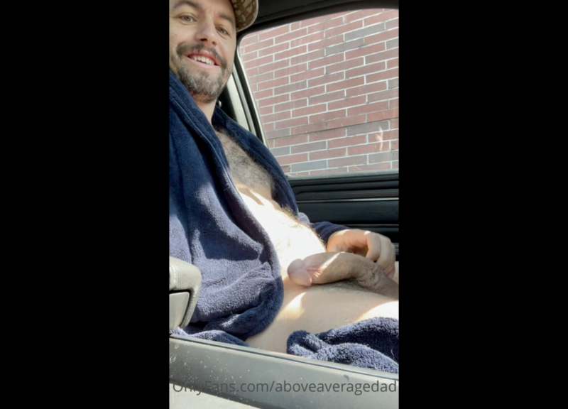 Jerking my dick at the Starbucks drive through - Dad (aboveaveragedad) - OnlyGayPorn