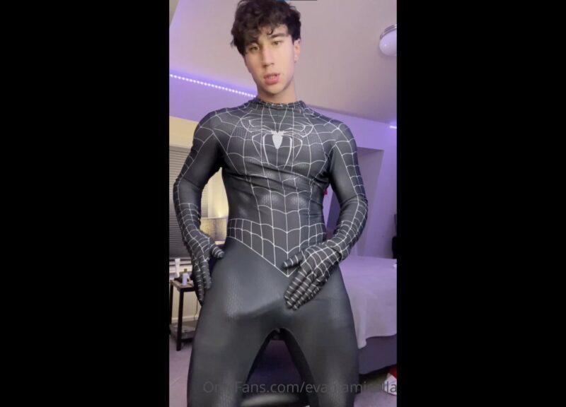 Jerking off after a costume party - Evan Lamicella - OnlyGayPorn
