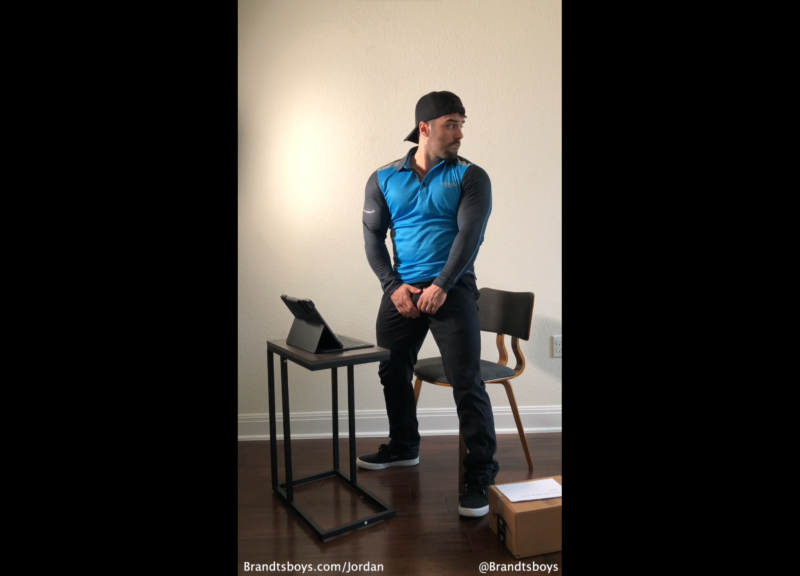 Jerking off and cumming over my uniform Delivery guy role play JordanxBrandt - OnlyGayPorn