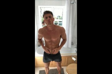 Rubbing lotion over my body and jerking off before a shower – Shredxx - OnlyGayPorn