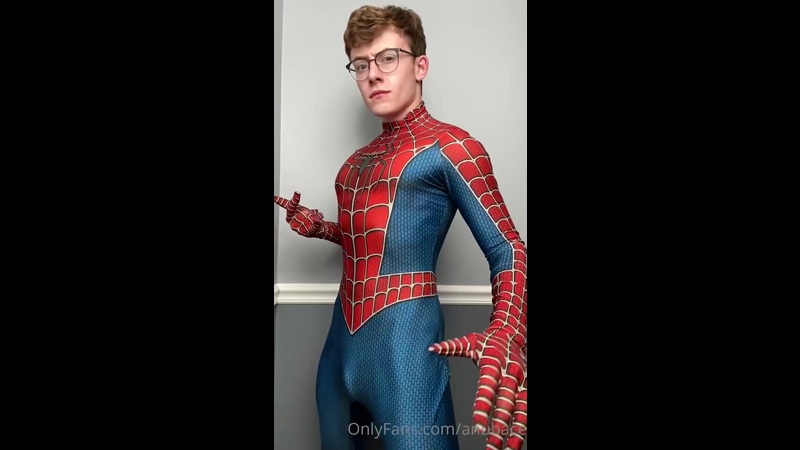 Showing off my Spider Man costume and my body Michael Anthony Anubace - OnlyGayPorn