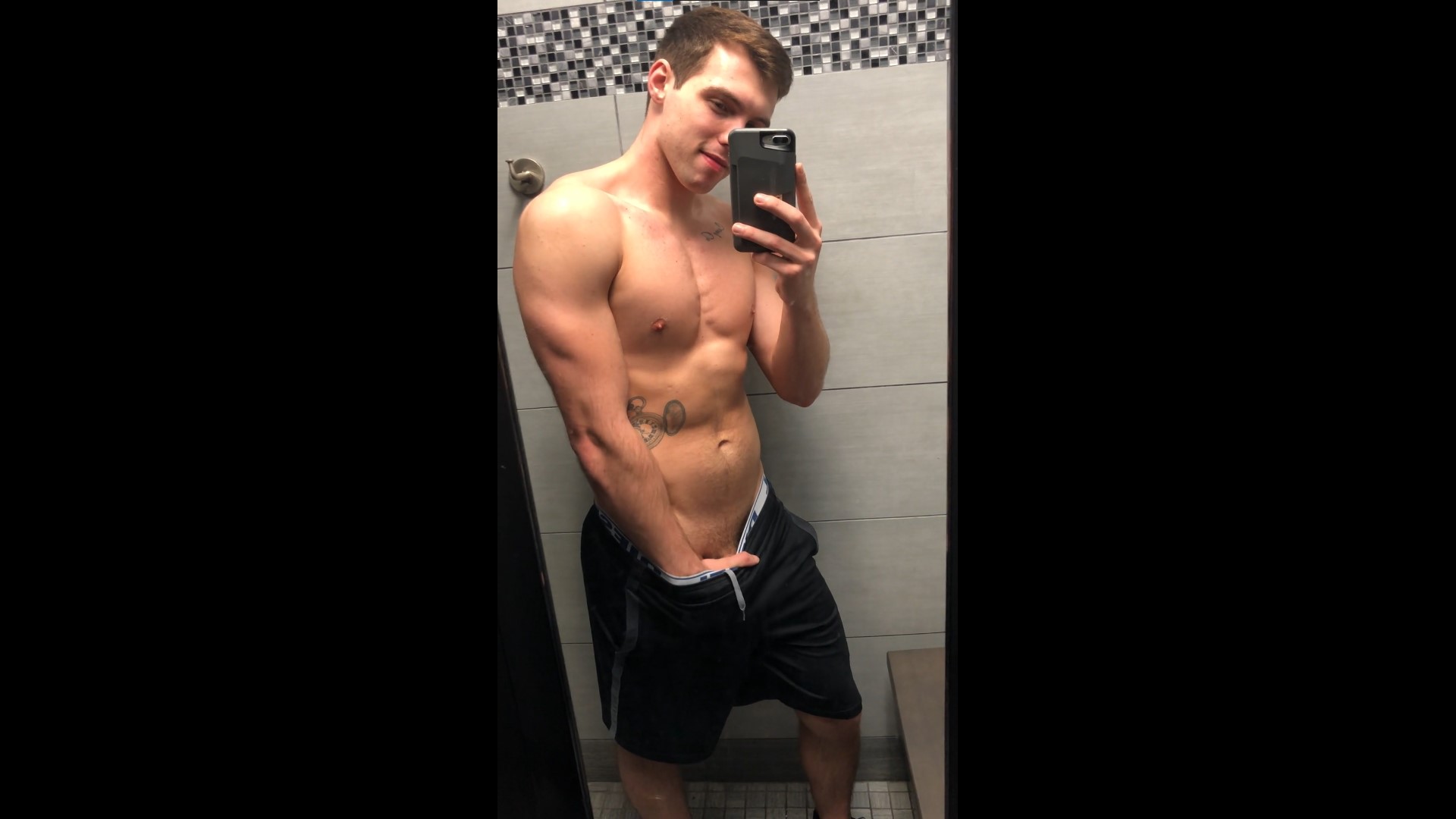 Showing off my body and cock after gym Christian Bay - OnlyGayPorn