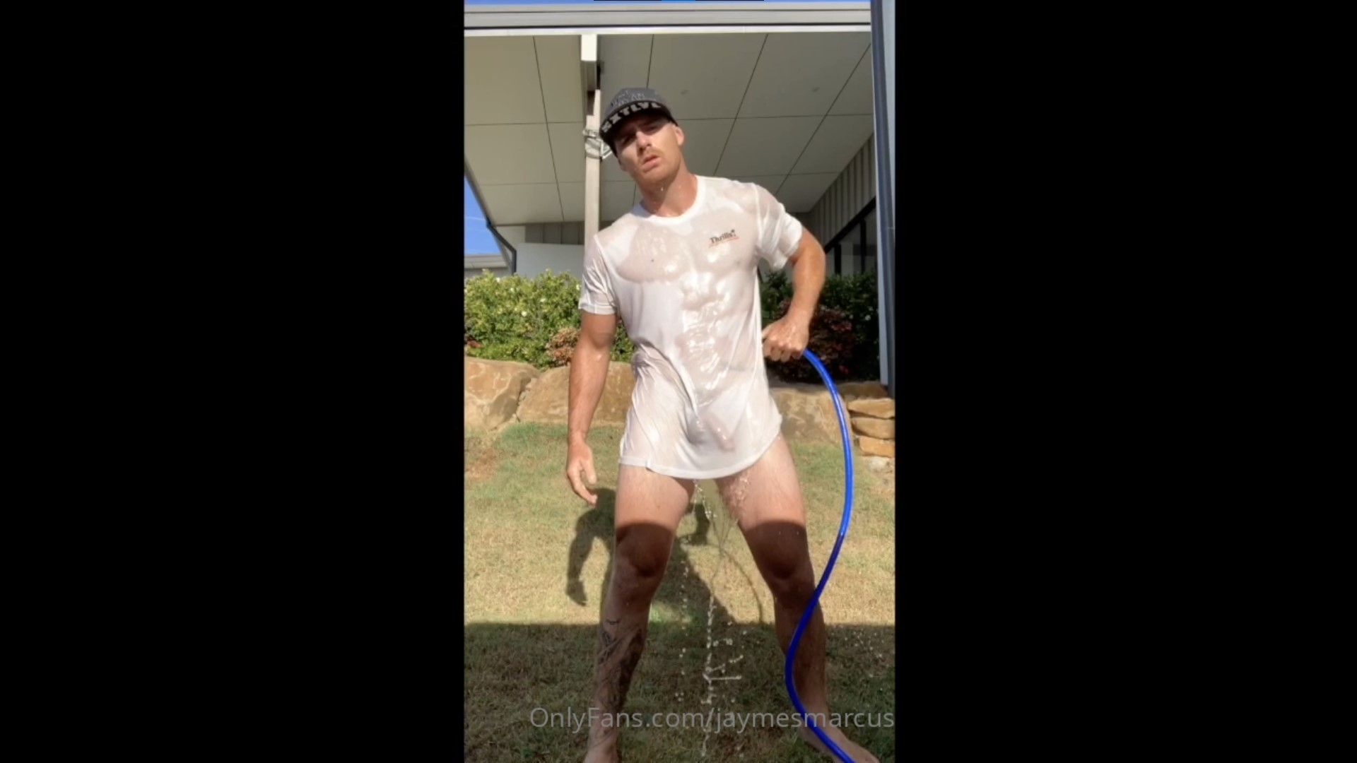 Slowly stripping while hosing myself down Jaymz Wright jaymzwrightx - OnlyGayPorn