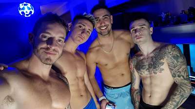 Dave Wikkinson, Angel Gomez, Lucho Gonzalez and Mateo Rivillio in hardcore orgy