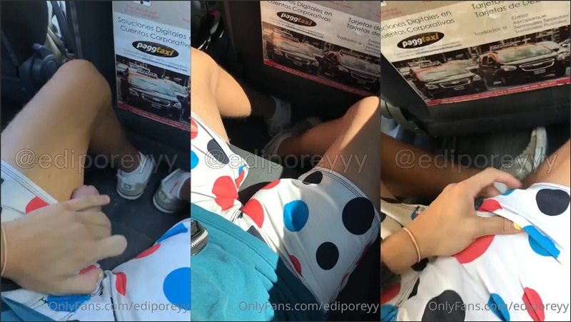 ediporeyy shows cock in taxi backseat
