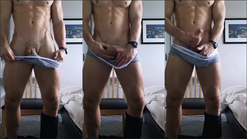 Irish-X strokes his hard cock in solo session 3