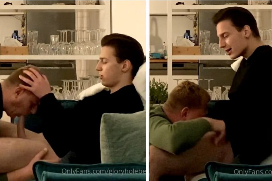 German Bad Boy Gets Blowojob from Daddy - Gloryholeberlin