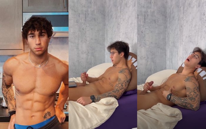 Evan Lamicella Masturbates Watching Porn - Solo Jerk Off Video