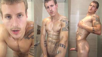 Alec Nysten Jerks Off in Steamy Shower Solo