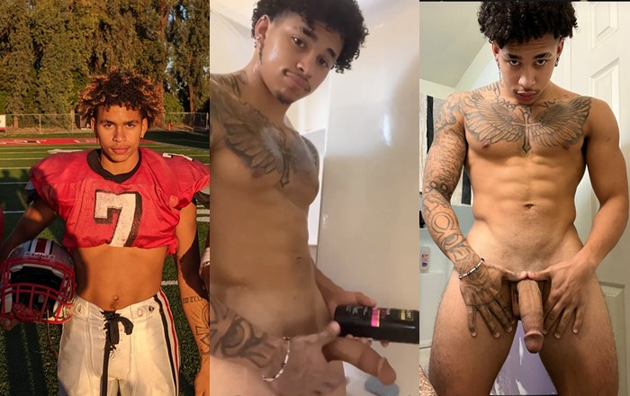 Tattedlightskin Flaunts Cock and Ass in Solo Show