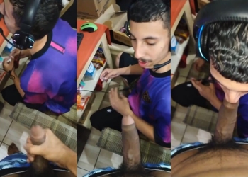 Gamer Sucks Dick While Playing Video Games