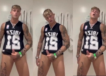 Fit Jock Jerking Off Hard and Fast