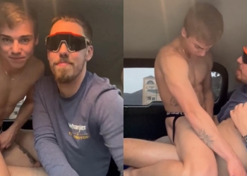 LeviWrangerXXX - Backseat Car Fucking and Creampie Action