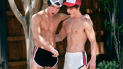 Seth Peterson and YourBoyMickeyy Outdoor Jerk Off Session - Summer House 3