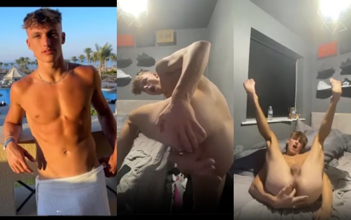 Tiktoker fingers his tight virgin hole