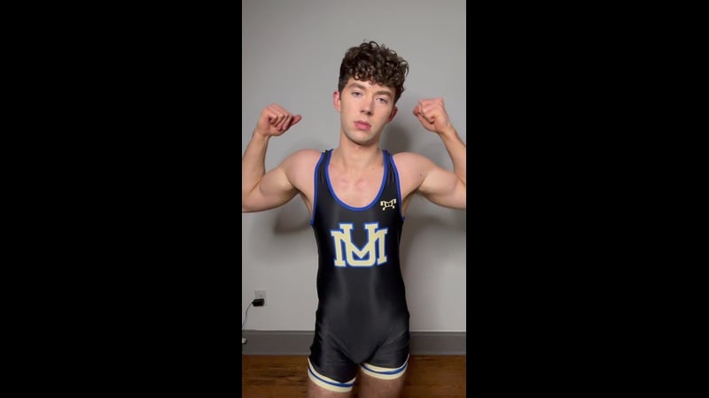 Christopher Walsh Shows Off Wrestling Singlet and Jockstrap - Chriswthestar