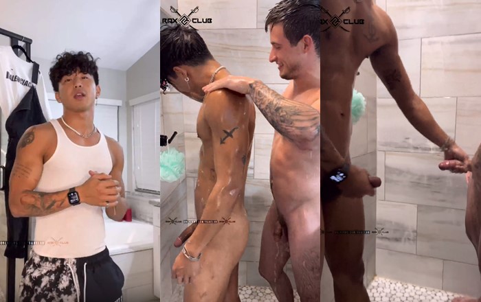 Raxclub Shower Jerking and Kissing Together