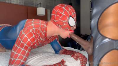Spideyb0y and FullMetalTwunk fuck in costume