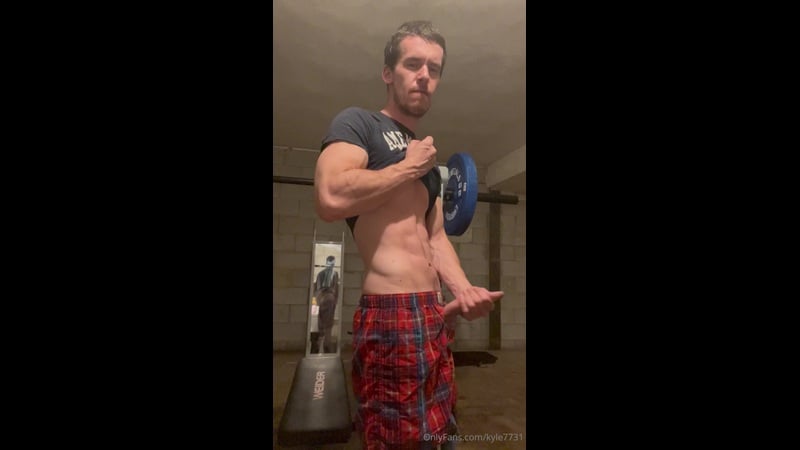 Kyle7731 cums multiple times and shoots load over his face