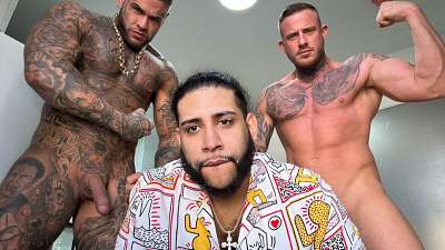 EJOnDemonTime, Big Harry and Big Liam Kitchen Blowjobs