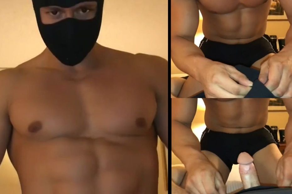 Muscular jock teases horny client with seductive moves