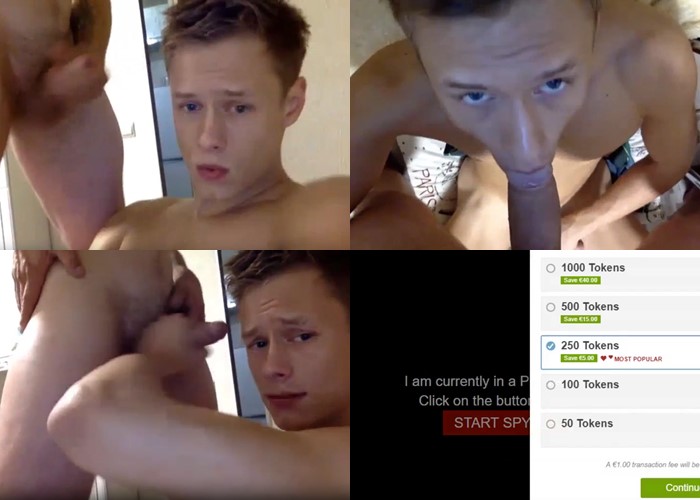 Blonde Euro Twink Cock Sucking Action