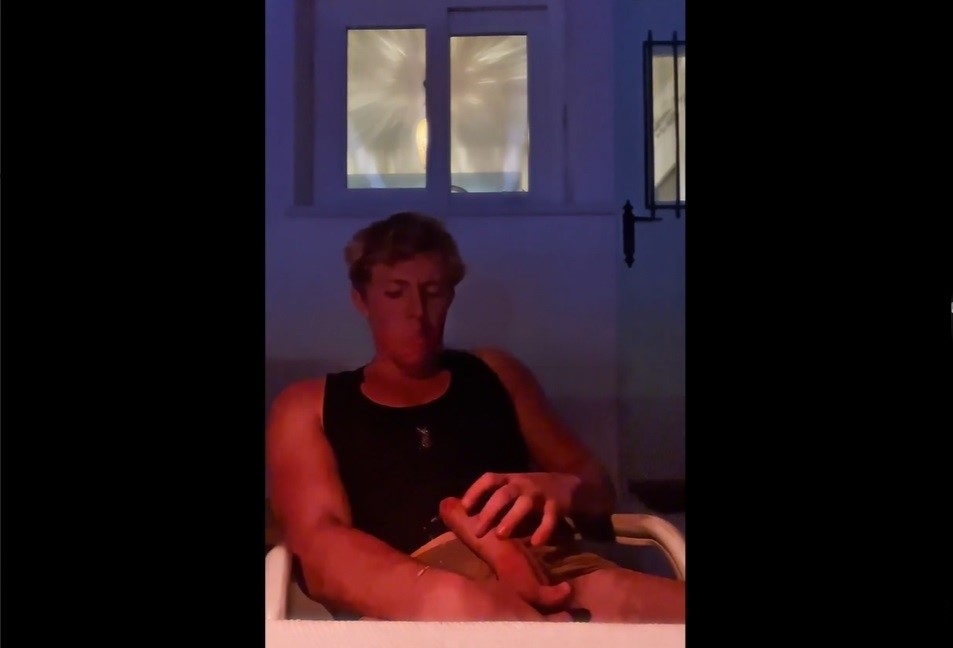 Angelicboy Jerking His Big Cock in Solo Pleasure